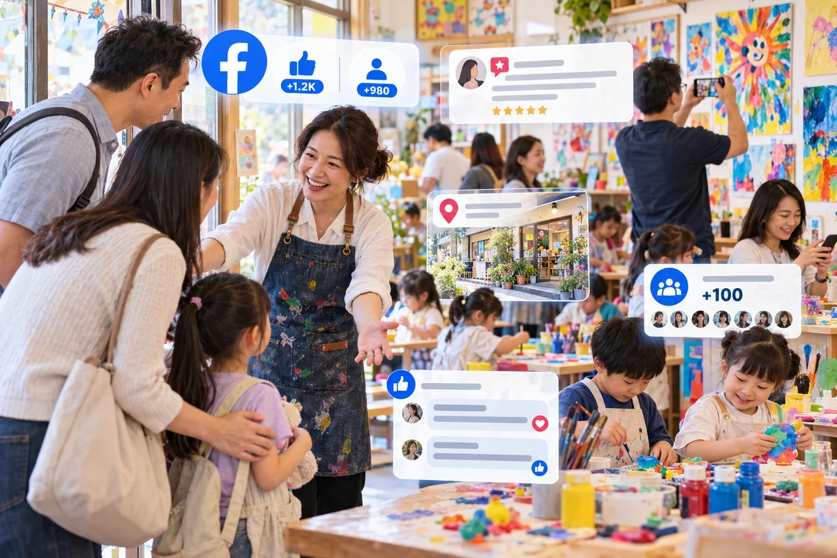 親子美術教室活動與 Facebook 社群互動