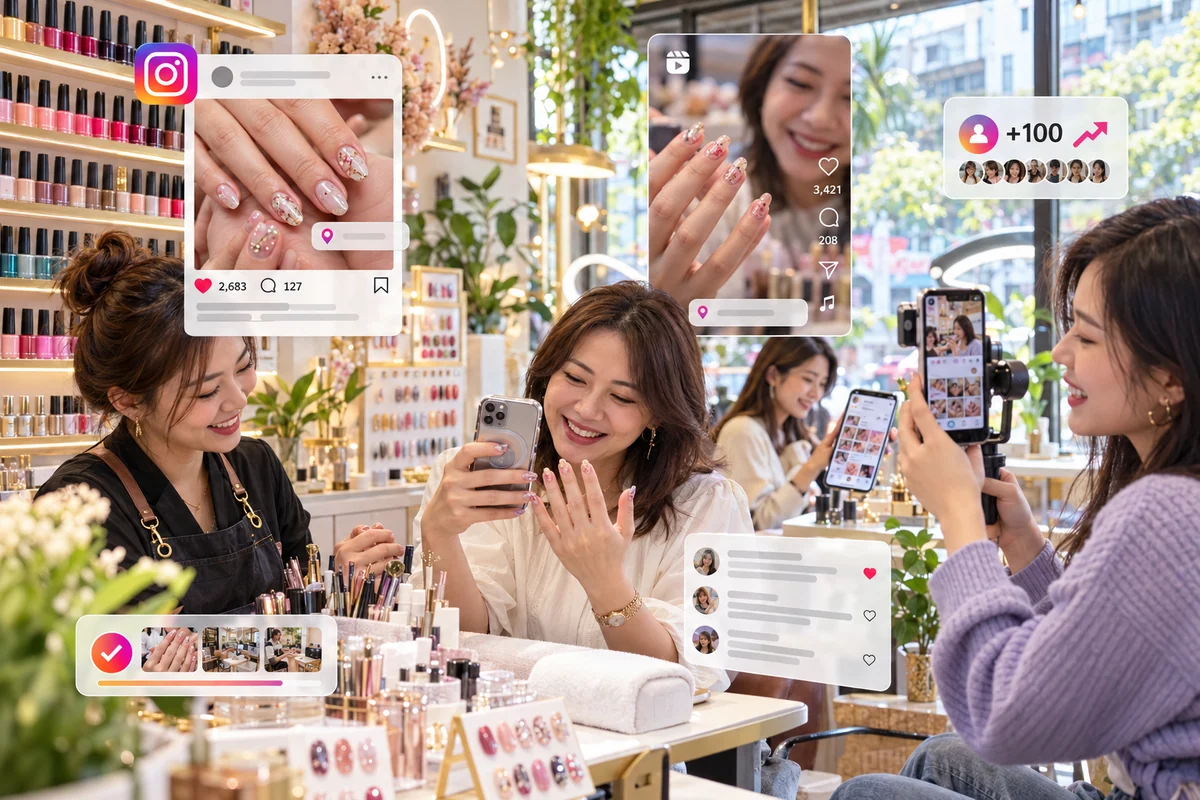 美甲店顧客拍攝作品並發布 Instagram