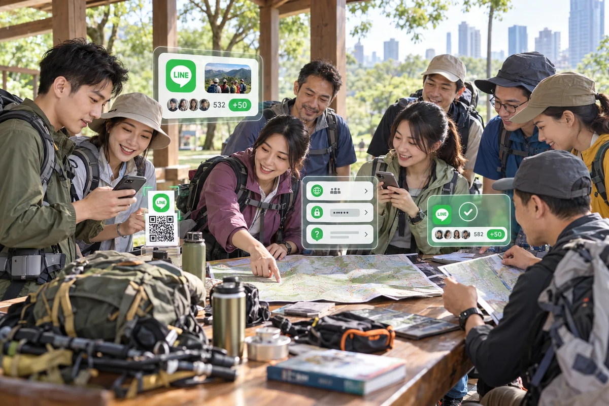 健行社群成員掃描 QR Code 加入 LINE 社群