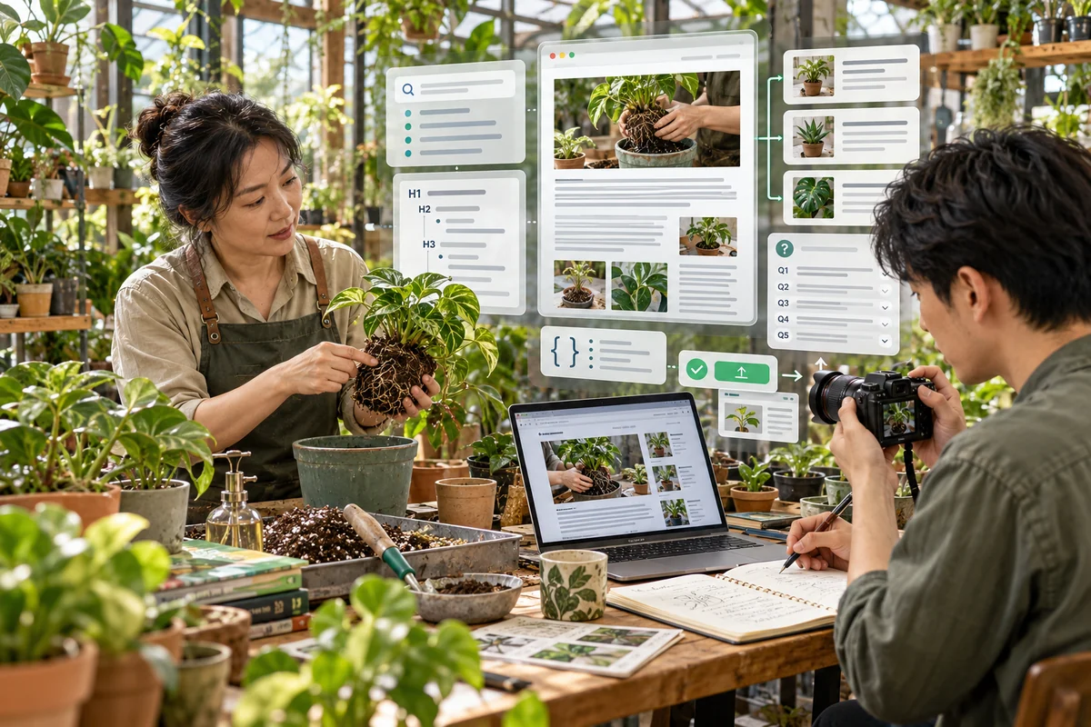 植栽店拍攝教學步驟並撰寫搜尋文章